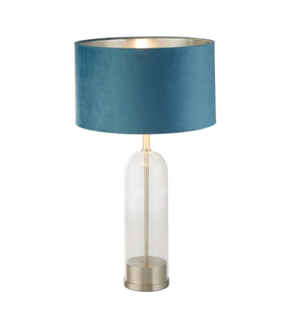 Oxford Tischlampe Weichstahl, Glas Satin-Nickel