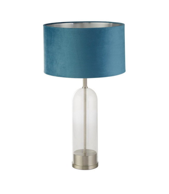 Oxford Tischlampe Weichstahl, Glas Satin-Nickel