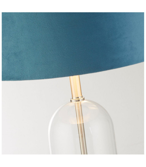 Oxford table lamp Mild steel, glass Satin nickel