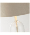 Oxford table lamp Mild steel, glass Satin nickel