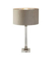 Lampe de table Scarborough Acier doux,cristal Nickel satiné