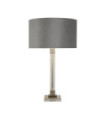 Lampe de table Scarborough Acier doux,cristal Nickel satiné