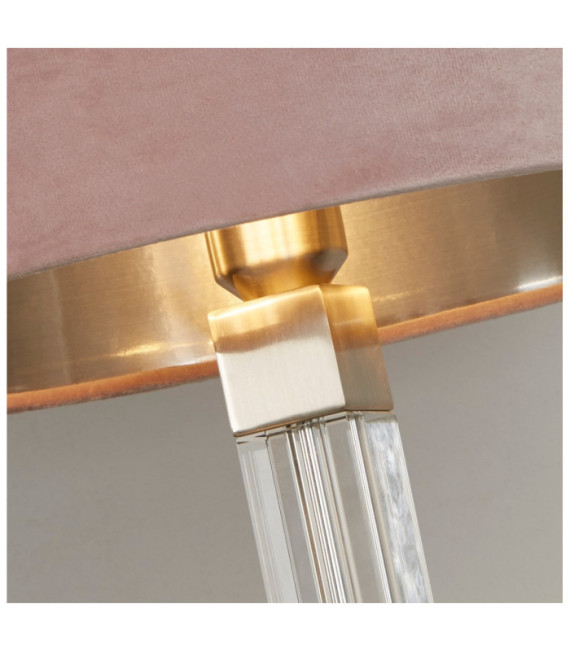Scarborough Table Lamp Mild Steel, Crystal Brass