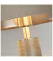 London Table Lamp Mild Steel, Satin Silver Fabric