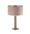London Table Lamp Mild Steel, Satin Silver Fabric