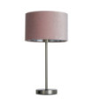 Lampe de table Finn Acier doux,tissu Nickel satiné