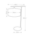 Lampe de table Balance Abat jour en acier Noir