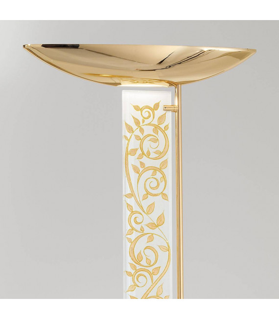 Design Stehleuchte DELPHI Gold 24 Karat 4 Glühbirnen