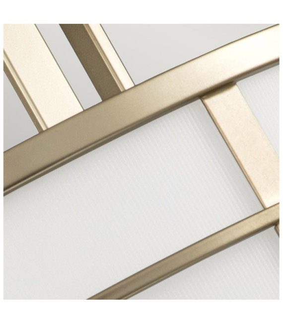 Plafonnier Fusion Verre Opale,Acier Laiton naturel peint
