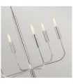 Brianna pendant light Steel lampshade, Polished nickel linen
