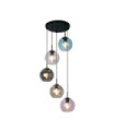 Mardi Pendant Light Mild steel, Black glass