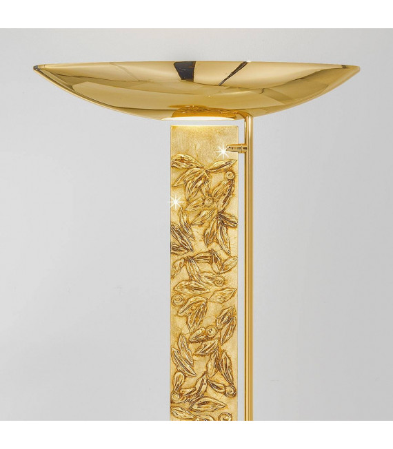 Design Stehleuchte DELPHI Gold 24 Karat 4 Glühbirnen