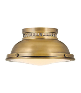 Plafoniera Amelia Diffusore in acciaio, vetro stampato Ottone Heritage
