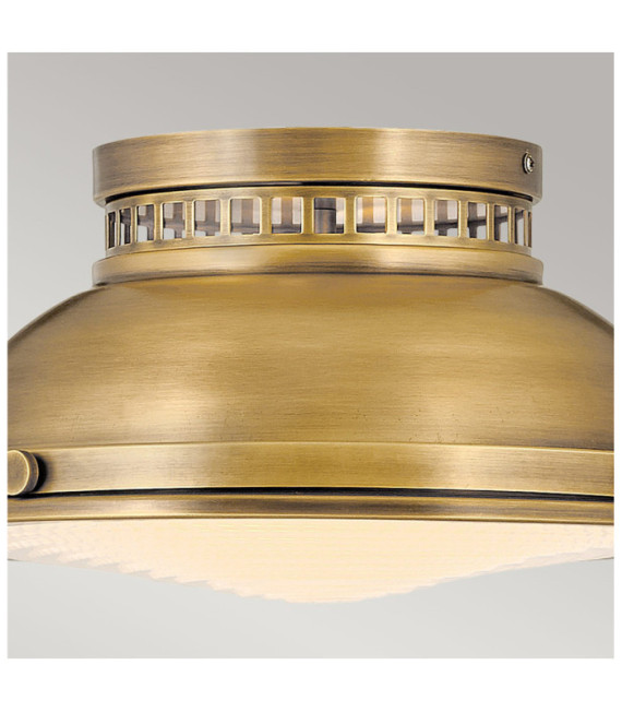 Deckenleuchte Amelia Diffusor aus Stahl, geformtes Glas Brass Heritage