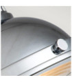 Amelia ceiling light Diffuser in steel, molded glass Polished chrome