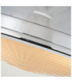 Amelia ceiling light Diffuser in steel, molded glass Polished chrome