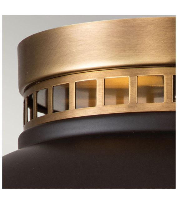 Plafonnier Amelia Diffuseur en acier,verre moulé Buckeye Bronze