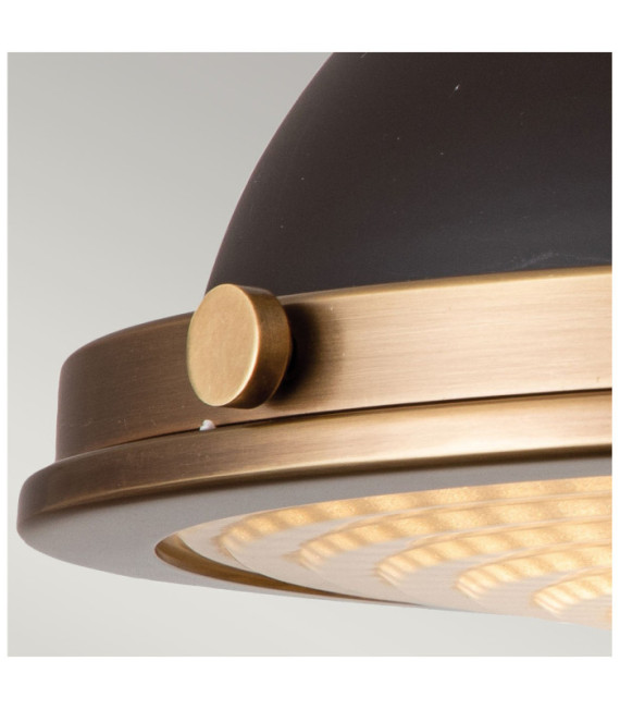 Ceiling light Amelia Diffuser in steel, molded glass Buckeye Bronze