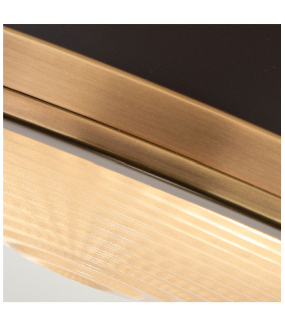 Ceiling light Amelia Diffuser in steel, molded glass Buckeye Bronze