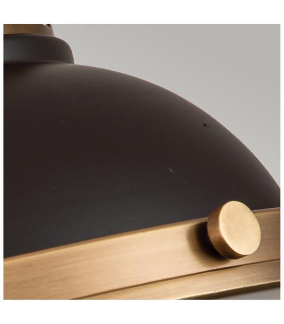 Plafoniera Amelia Diffusore in acciaio, vetro stampato Buckeye Bronzo