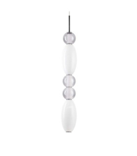 Pendant Light Glass, Black Metal