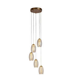 Cyclone pendant light Mild steel, glass, acrylic Bronze