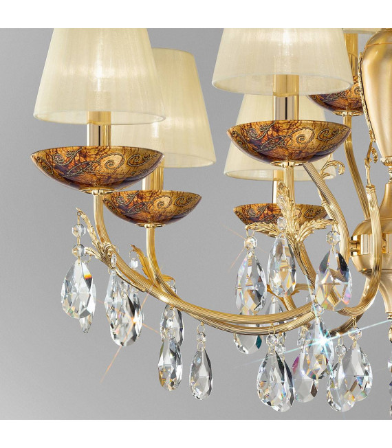 Candeliere classico VICTORIA 2 oro 24 carati 12 lampadine