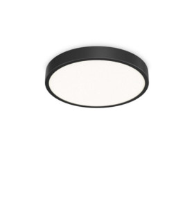 LED-Deckenleuchte Ray aus schwarzem Kunststoff