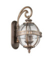 Applique murale extérieur Kichler Aluminium,laiton,verre grainé transparent Bronze bruni
