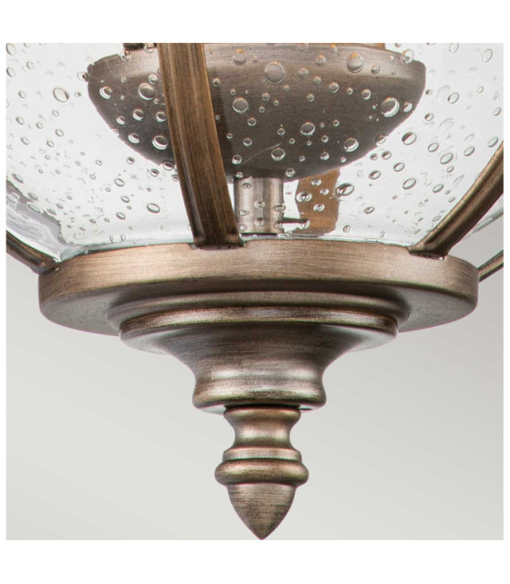 Kichler exterior wall light Aluminum, brass, transparent grained glass Burnished bronze