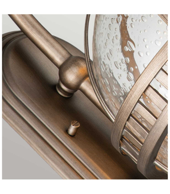 Kichler exterior wall light Aluminum, brass, transparent grained glass Burnished bronze