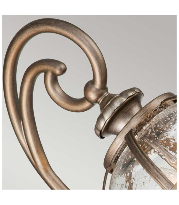 Applique murale extérieur Kichler Aluminium,laiton,verre grainé transparent Bronze bruni