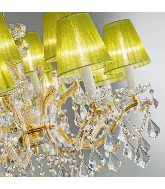 Candelabro clásico MARIA LOUISE Oro de 24 quilates 12 bombillas