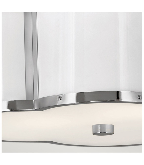 Hinkley ceiling light Etched opal glass, steel Polished nickel with polished white