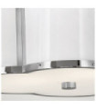 Plafonnier Hinkley Verre opale gravé,acier Nickel poli avec blanc poli