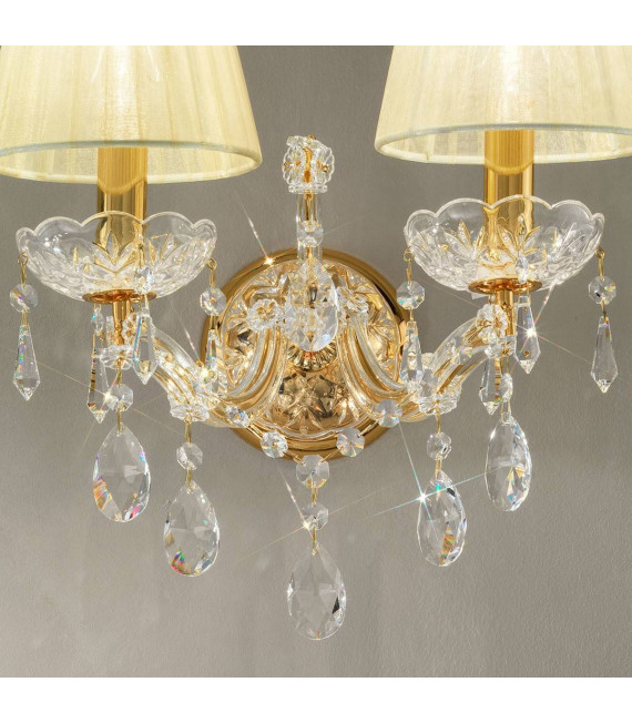 Applique classica SCHÖNBRUNN 24 carati oro 2 lampadine