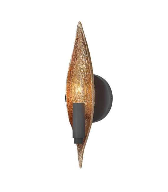 Hinkley Wall Light Steel, Aluminum, Resin Carbon Black with Luxury Gold