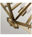 Kichler pendant light Steel, transparent grained glass Natural brass