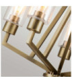 Kichler pendant light Steel, transparent grained glass Natural brass