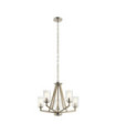 Kichler pendant light Steel, transparent grained glass Aged antique gray