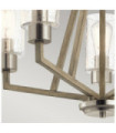 Suspension Kichler Acier,verre grainé transparent Gris antique vieilli