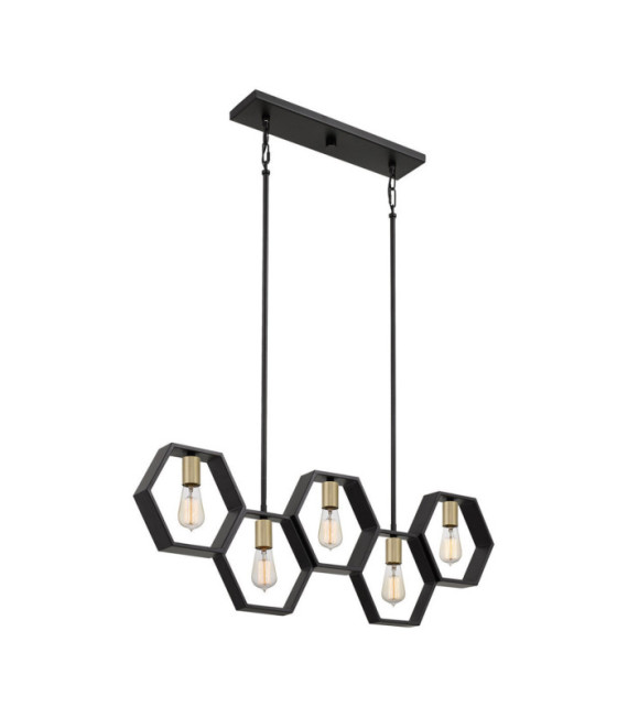 Suspension Quoizel Acier Terre noire