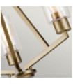 Suspension Kichler Acier,verre grainé transparent Laiton naturel