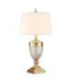 Lampe de table Quoizel Verre,Acier,Lin Laiton brossé