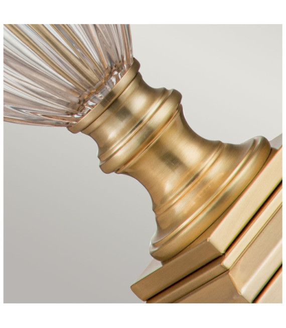 Lampe de table Quoizel Verre,Acier,Lin Laiton brossé