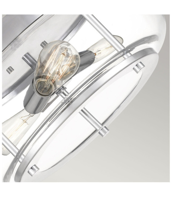 Plafonnier Quoizel Verre transparent,acier Chrome poli