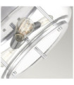 Plafonnier Quoizel Verre transparent,acier Chrome poli