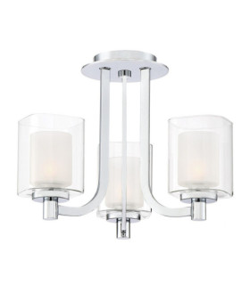 Quoizel ceiling light Steel, opal, transparent glass Polished chrome