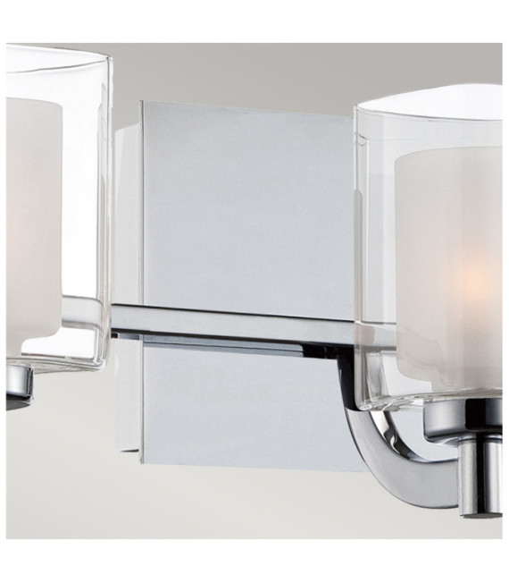 Lámpara de techo Quoizel Acero, opalino, cristal transparente Cromo pulido