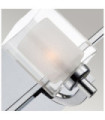 Plafonnier Quoizel Acier,opale,verre transparent Chrome poli